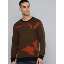 Indian Terrain Abstract Self Design Pullover Sweaters-picture-31