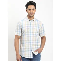 Indian Terrain Classic Slim Fit Checked Spread Collar Casual Shirt-picture-35