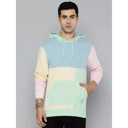 Indian Terrain Colourblocked Pure Cotton Hooded Sweatshirt-picture-20