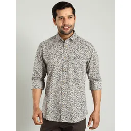 Indian Terrain Floral Printed Classic Slim Fit Pure Cotton Casual Shirt-picture-29
