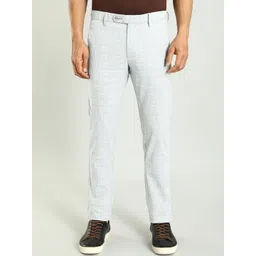 Indian Terrain Men Brooklyn Checked Slim Fit Mid-Rise Trouser-picture-18