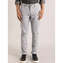 Indian Terrain Men Brooklyn Mid-Rise Slim Fit Formal Trousers-picture-33