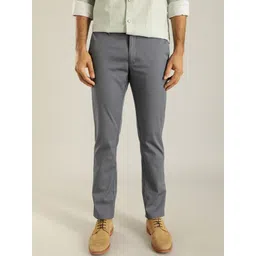 Indian Terrain Men Brooklyn Mid Rise Slim Fit Trousers-picture-34