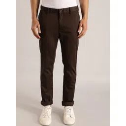 Indian Terrain Men Brooklyn Mid-Rise Slim Fit Trousers-picture-18