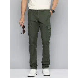Indian Terrain Men Brooklyn Slim Fit Cargos Trousers-picture-25