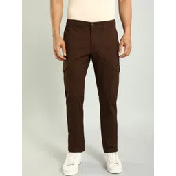 Indian Terrain Men Brooklyn Slim Fit Mid-Rise Cargos Trousers-picture-35