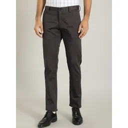 Indian Terrain Men Brooklyn Slim Fit Mid Rise Formal Trousers-picture-36