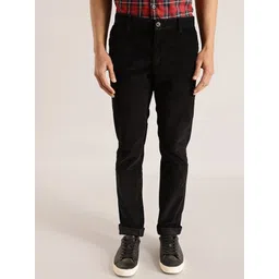 Indian Terrain Men Brooklyn Slim Fit Mid-Rise Pure Cotton Trousers-picture-15