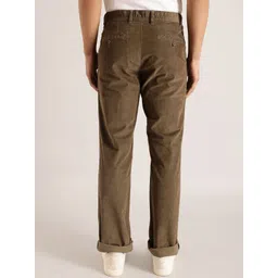 Indian Terrain Men Brooklyn Slim Fit Mid-Rise Pure Cotton Trousers image 3