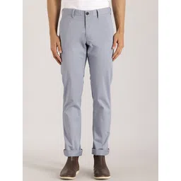 Indian Terrain Men Brooklyn Slim Fit Pure Cotton Chino Trousers-picture-38
