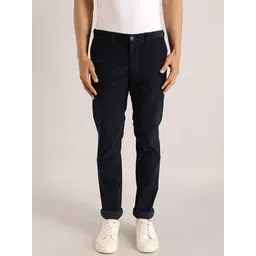 Indian Terrain Men Brooklyn Slim Fit Pure Cotton Trousers-picture-15
