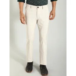 Indian Terrain Men Checked Brooklyn Slim Fit Chinos Trousers-picture-15