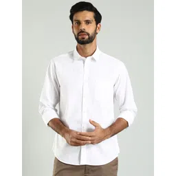 Indian Terrain Men Classic Slim Fit Opaque Casual Shirt-picture-30