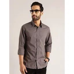 Indian Terrain Men Classic Slim Fit Opaque Casual Shirt-picture-15