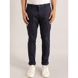 Indian Terrain Men Mid-Rise Brooklyn Slim Fit Pure Cotton Chinos Trousers-picture-19