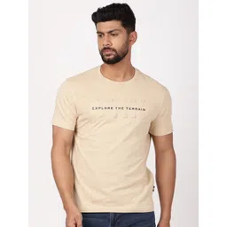 Indian Terrain Men Typography Printed Round Neck Pure Cotton Slim Fit T-shirt-picture-40