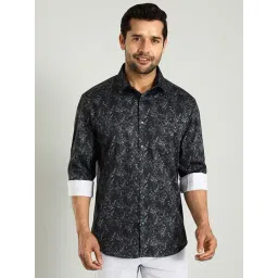 Indian Terrain Navy Regular Fit Floral Shirt-picture-12
