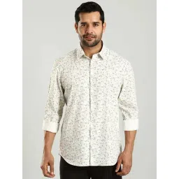 Indian Terrain Off White Regular Fit Floral Shirt-picture-33