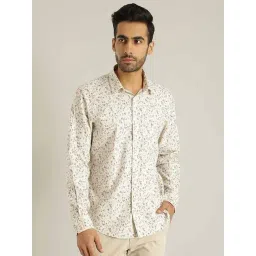 Indian Terrain Off White Slim Fit Printed Shirt-picture-45