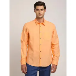Indian Terrain Orange Regular Fit Solid Shirt-picture-33