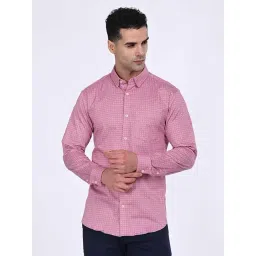 Indian Terrain Pink Regular Fit Geometric Shirt-picture-35