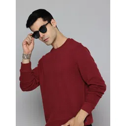 Indian Terrain Self Design Textured Pure Cotton Pullover Sweatshirt-picture-15