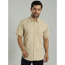 Indian Terrain Slim Fit Floral Printed Pure Cotton Casual Shirt-picture-41