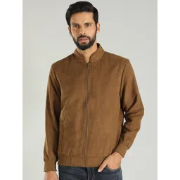 Indian Terrain Stand Collar Lightweight Bomber Jacket-picture-30