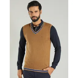 Indian Terrain V-Neck Acrylic Sweater Vest-picture-20