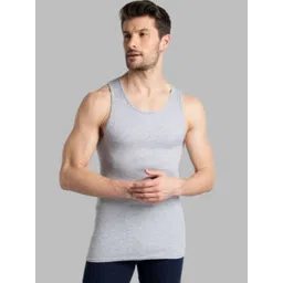INDIAN THREADS Cotton Round Neck Gym Vest Grey vest-S-picture-21