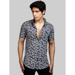 INDIAN THREADS Men Straight Fit Floral Printed Spread Collar Cotton Casual Shirt-picture-31