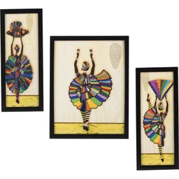 indianara 3 PC SET OF DANCING ARTS WITHOUT GLASS Digital Reprint 13 inch x 10 inch Painting-picture-15