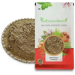 IndianJadiBooti 100% Pure and Natural Bhringraj Powder for Healthy Hair and Dandruff Free Scalp | Edible Herbal Powder for Skin And Hair Care (100 Gram)-picture-27