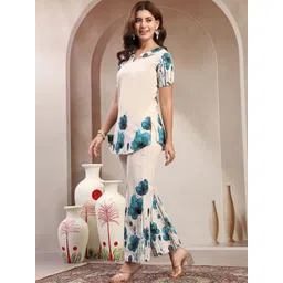 Indibelle Printed Pure Cotton Round Neck Tunic With Trouser-picture-35