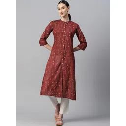 Indibelle Women Geometric Sequinned Kurta-picture-19