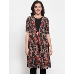 Indibelle Women Multicoloured Printed Open Front Shrug-picture-34