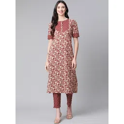 Indibelle Women Quirky Printed Thread Work Kurta-picture-20