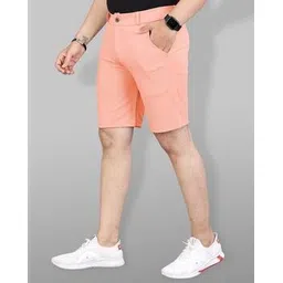 indiclub Men Flat Front Regular Fit Shorts -picture-46