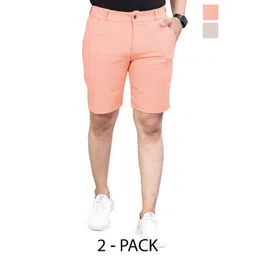 INDICLUB Men Pack of 2 Running Chino Shorts-picture-39