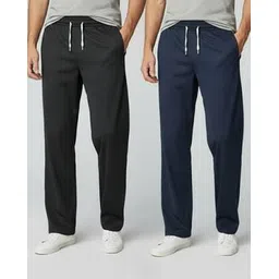 indiclub Men Pack of 2 Straight Track Pants with Insert Pockets-picture-34