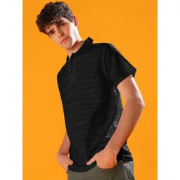INDICLUB Men Polo Collar Raw Edge T-shirt-picture-38