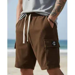 indiclub Men Regular Fit Cargo Shorts-picture-13