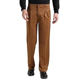 indiclub Men's Korian Style Pleated Stretchable Formal Trousers-picture-49