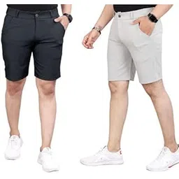 indiclub Men's Regular Fit Casual Combo Shorts-picture-38