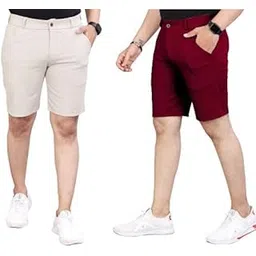 indiclub Men's Regular Fit Casual Combo Shorts-picture-22