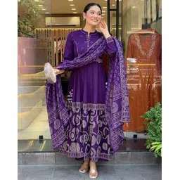 indie picks Embellished A-line Kurta Set-picture-26