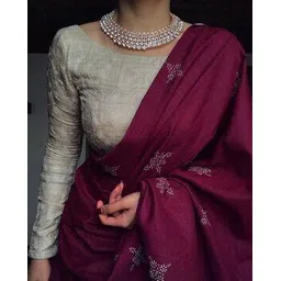 indie picks Glamorous Pure Mussly Cotton Printed Saree with Embroidered Blouse Piece -picture-48