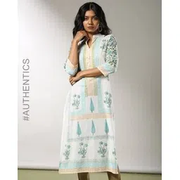 indie picks Handblock Print Cotton Straight Kurta-picture-28