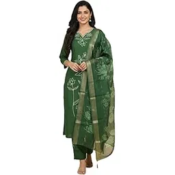 indiekart Women’s Ethnic Kurta Set with Dupatta | Designer Ethenic wear | Kurta Pants with dupatta Set | Festive & Casual Wear-picture-41