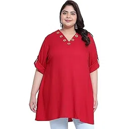 indietoga Women's Plus Size Casual Longline Tunic Tops (2XL to 7XL)-picture-15